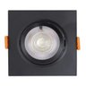 Kit 2 Spot Led 5w Quadrado Embutir Branco Frio 9x9cm Preto - 4