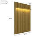 Ver imagem 5 de Painel Ripado com LED 222X242 p/ TV 70 Polegadas London Cedro - Olivar Móveis