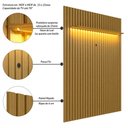 Ver imagem 2 de Painel Ripado com LED 222X242 p/ TV 70 Polegadas London Cedro - Olivar Móveis