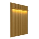 Ver imagem 1 de Painel Ripado com LED 222X242 p/ TV 70 Polegadas London Cedro - Olivar Móveis