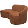 Sofá Curvo 2 Lugares 150cm Eron Braço Esquerdo Veludo Camel - Nexta Casa - 6