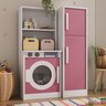 Lavanderia de Brinquedo para Crianças com Armário Infantil 100% Mdf:rosa - 1
