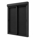 Ver imagem 1 de Porta com Persiana Integrada Manual Preta 120x235 cm
