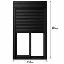 Ver imagem 3 de Porta com Persiana Integrada Manual Preta 120x235 cm