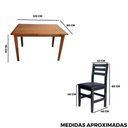 Ver imagem 6 de Conjunto Fixo Floresta Mesa 120x80 com 4 Cadeiras Estofadas Cor:preto