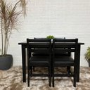 Ver imagem 4 de Conjunto Fixo Floresta Mesa 120x80 com 4 Cadeiras Estofadas Cor:preto