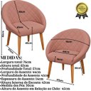 Ver imagem 2 de Poltrona Confortável para Escritório Decorativa Alta Qualidade Simples Pés de Madeira