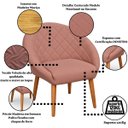 Ver imagem 3 de Poltrona Confortável para Escritório Decorativa Alta Qualidade Simples Pés de Madeira