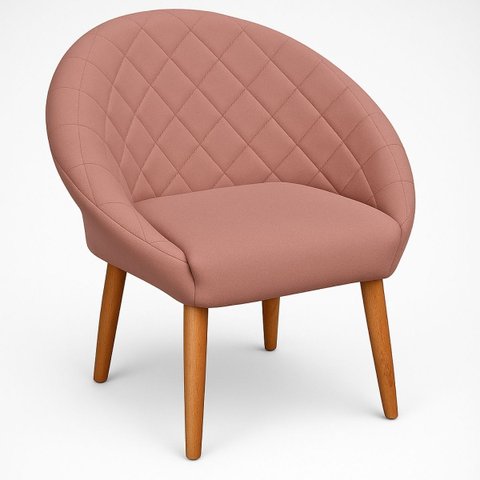 Poltrona Confortável para Escritório Decorativa Alta Qualidade Simples Pés de Madeira