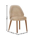 Ver imagem 4 de Conjunto de Mesa de Jantar Bia Tampo Barril Laminado e 6 Cadeiras Ester Marrom/Milano/Imbuia/Cinamomo