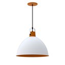 Ver imagem 1 de Lustre Pendente Taschibra Factory Cúpula G E27 Bivolt Branco Fosco