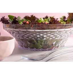 Kit 6 Saladeiras Tigela Redonda 3,3l Crippa Transparente Plástica Salada Sobremesa Restaurante - 4