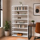 Ver imagem 2 de Estante Multiuso Organizador Livreiro Estilo Industrial 180x100 Branco Total