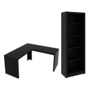 Ver imagem 1 de Conjunto para Escritório Preto Mesa e Estante Tecnomobili