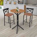 Ver imagem 2 de Conjunto Bistrô Paris Preto Fosco e Caramelo Ciplafe