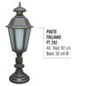 Poste Colonial Italiano para Jardim em Tubo de Alumínio 92cm - 5