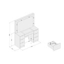 Ver imagem 2 de Penteadeira Infantil França C/ 6 Gavetas e Espelho Branco - Politorno
