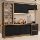 Ver imagem 1 de Armário de Cozinha Completa 270cm Rustic/preto Agata Madesa 11