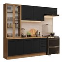 Ver imagem 2 de Armário de Cozinha Completa 270cm Rustic/preto Agata Madesa 11