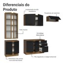 Ver imagem 4 de Armário de Cozinha Completa 270cm Rustic/preto Agata Madesa 11