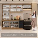 Ver imagem 5 de Armário de Cozinha Completa 270cm Rustic/preto Agata Madesa 11