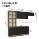 Ver imagem 3 de Armário de Cozinha Completa 270cm Rustic/preto Agata Madesa 11