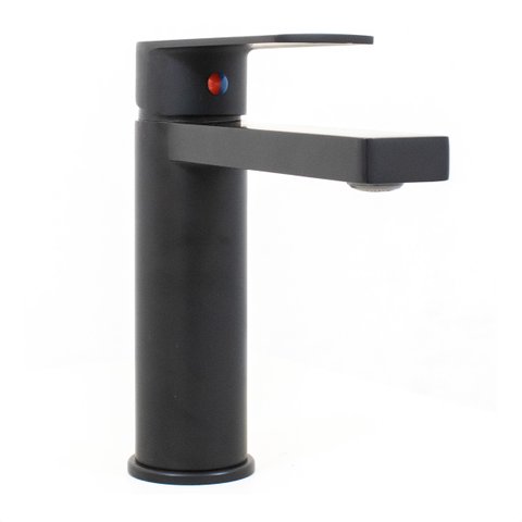 Torneira Misturador Monocomando Black Bancada Mesa Lavatório Banheiro Água Quente e Fria Preta Cuba