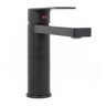 Torneira Misturador Monocomando Black Bancada Mesa Lavatório Banheiro Água Quente e Fria Preta Cuba - 1