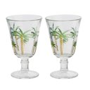 Ver imagem 1 de Jogo 2 Taças de Cristal Palm Hand Tree Coqueiro Transparente para Água Lyor 240ml