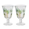 Jogo 2 Taças de Cristal Palm Hand Tree Coqueiro Transparente para Água Lyor 240ml - 1