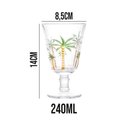 Ver imagem 6 de Jogo 2 Taças de Cristal Palm Hand Tree Coqueiro Transparente para Água Lyor 240ml