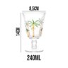 Jogo 2 Taças de Cristal Palm Hand Tree Coqueiro Transparente para Água Lyor 240ml - 6
