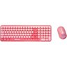 Kit Teclado e Mouse Letron Fini sem Fio Rosa [f002] - 1
