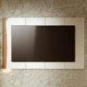 Ver imagem 3 de Painel para TV 65 Polegadas com LED Ripado 216cm Salerno C04 Off White Matte Freijó - Lyam Decor