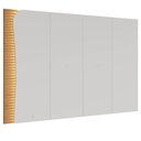 Ver imagem 6 de Painel para TV 65 Polegadas com LED Ripado 216cm Salerno C04 Off White Matte Freijó - Lyam Decor