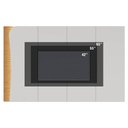 Ver mais imagens de Painel para TV 65 Polegadas com LED Ripado 216cm Salerno C04 Off White Matte Freijó - Lyam Decor