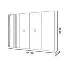 Ver imagem 5 de Painel para TV 65 Polegadas com LED Ripado 216cm Salerno C04 Off White Matte Freijó - Lyam Decor