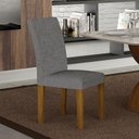 Ver imagem 5 de Cadeira para Mesa de Jantar Napoli Mdf Kit 2 Peças Freijó Linho Cinza – Leifer Móveis