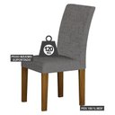 Ver imagem 3 de Cadeira para Mesa de Jantar Napoli Mdf Kit 2 Peças Freijó Linho Cinza – Leifer Móveis