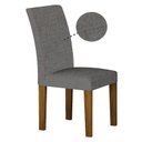 Ver imagem 4 de Cadeira para Mesa de Jantar Napoli Mdf Kit 2 Peças Freijó Linho Cinza – Leifer Móveis