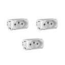 Ver imagem 1 de Kit 3 Modulos Tomada de Energia 2p+t 10a 250v Weg Composé Branco