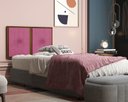 Ver imagem 1 de Painel Cabeceira Box Solteiro 0,90 Madeira Suede Pink - Comprar Moveis em Casa