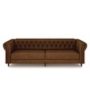 Ver imagem 6 de Conjunto de Sofá Sala de Estar Stanford Chesterfield 2 e 3 Lugares 200cm/240cm Pés Madeira Couro Mar