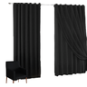 Cortina Blackout com voil 3,00x2,50 Para Trilho Duplo:Preto - 1