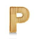 Ver imagem 1 de Petisqueira Letra P Tabua com Rebaixo Madeira Pinus Cesta Presente Decoração Mesa Posta - Woodspot