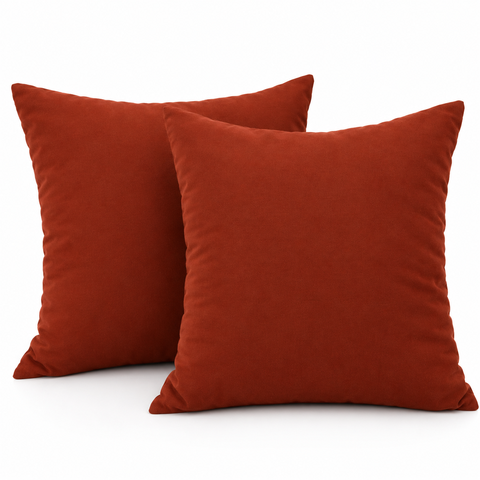 Kit 2 Almofadas para Sofás e Camas Decorativas Diversas Cores Macias:Terracota