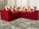 Ver imagem 1 de Sofá Canto Vermelho com Floral 608/25 Belo