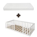 Ver imagem 2 de Cama Montessoriana com Colchão Solteiro em Madeira Maciça Repleta