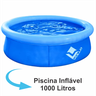 Piscina Inflável 1000 Litros Infantil Redonda de Plástico com Reparos 168cm X 51cm - 2