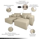 Ver imagem 3 de Sofá Decorativo Automatizado Shogun 252cm Reclinável 6 Posições Retrátil C/console Central Entrada U